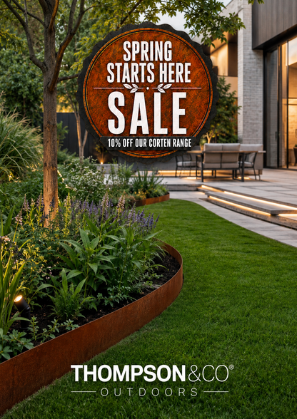 T-Edge Corten Steel Edging System w/Concealed Pegs