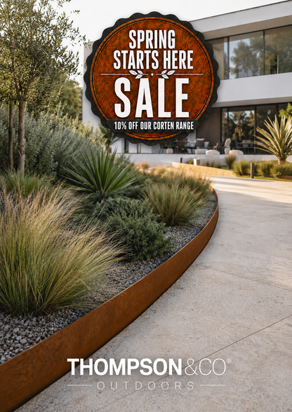 T-Edge Corten Steel Edging System w/Concealed Pegs
