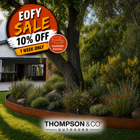 T-Edge Corten Steel Edging System w/Concealed Pegs