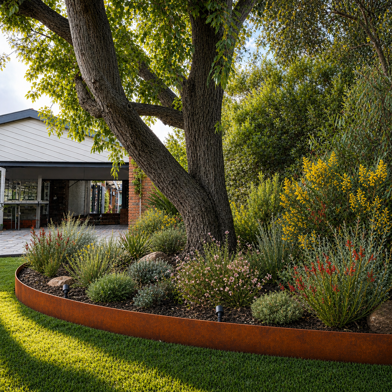 T-Edge Corten Steel Edging System w/Concealed Pegs