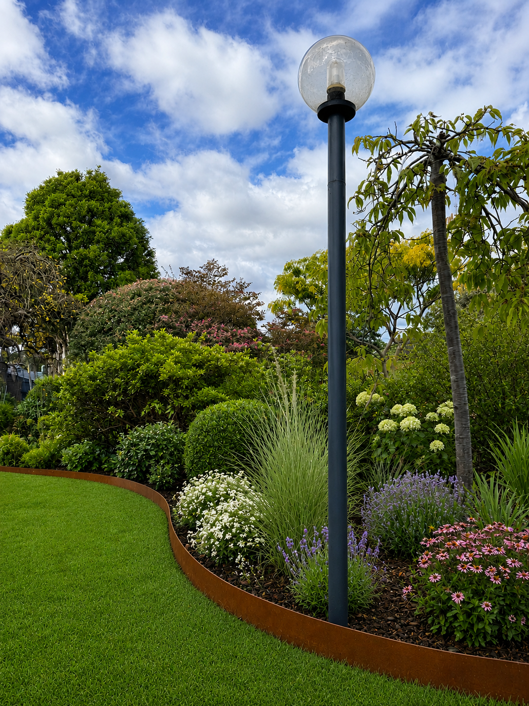 T-Edge Corten Steel Edging System w/Concealed Pegs