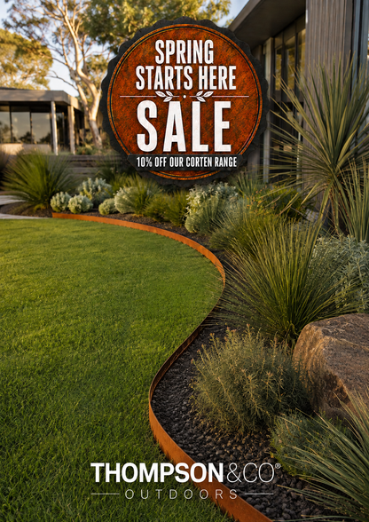 T-Edge Corten Steel Edging System w/Concealed Pegs
