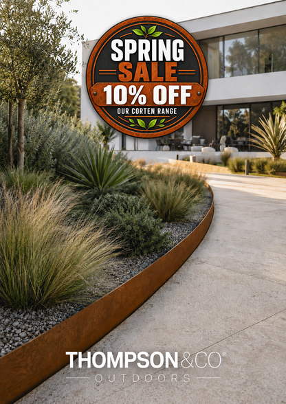 T-Edge Corten Steel Edging System w/Concealed Pegs