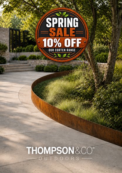 T-Edge Corten Steel Edging System w/Concealed Pegs